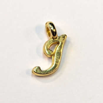 Letter I Alphabet Charm Gold or Silver