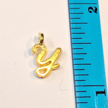 Letter Y Alphabet Charm Gold or Silver - Image 2