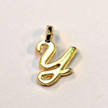 Letter Y Alphabet Charm Gold or Silver