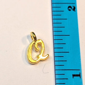 Letter Q Alphabet Charm Gold or Silver - Image 2