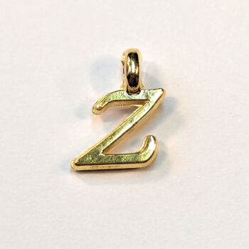 Letter Z Alphabet Charm Gold or Silver