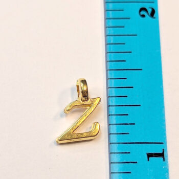 Letter Z Alphabet Charm Gold or Silver - Image 2