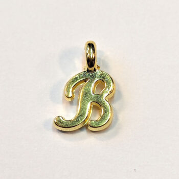 Letter B Alphabet Charm Gold or Silver