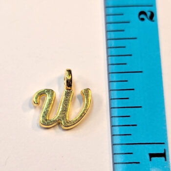 Letter W Alphabet Charm Gold or Silver - Image 2