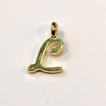 Letter L Alphabet Charm Gold or Silver