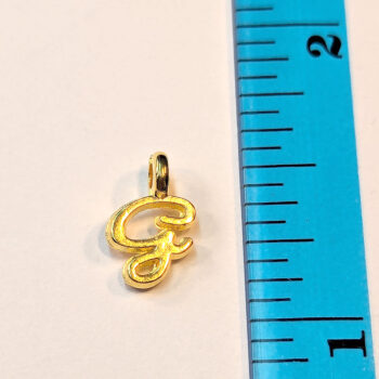 Letter G Alphabet Charm Gold or Silver - Image 3