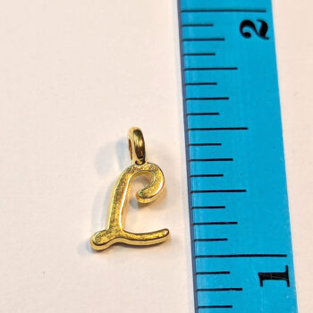 Letter L Alphabet Charm Gold or Silver - Image 2