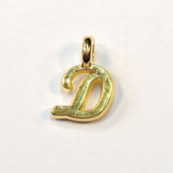 Letter D Alphabet Charm Gold or Silver