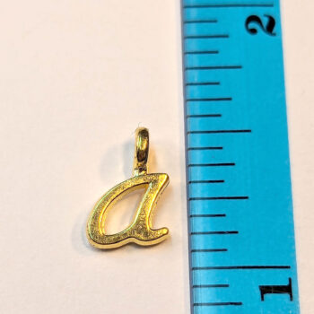 Letter A Alphabet Charm Gold or Silver - Image 2