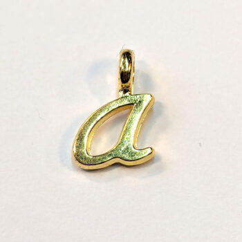 Letter A Alphabet Charm Gold or Silver