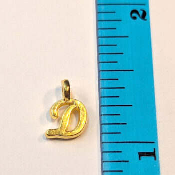 Letter D Alphabet Charm Gold or Silver - Image 2