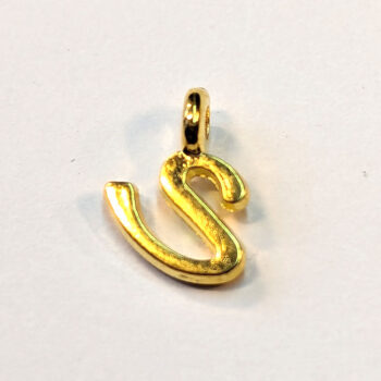 Letter S Alphabet Charm Gold or Silver