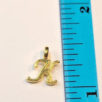 Letter K Alphabet Charm Gold or Silver - Image 2