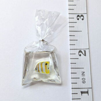 Ocean Salt Water Fish in a Bag Yellow White Tail Resin Charm - Image 2