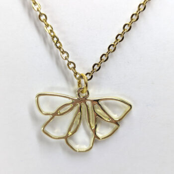 Gold Modern Hollow Flower Drop Necklace