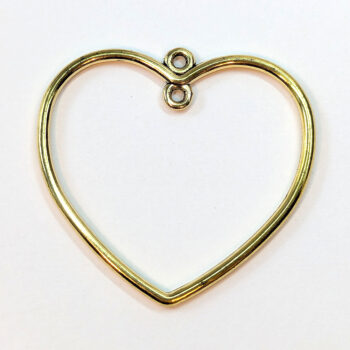 Hollow Heart Connector Pendant Antique Gold