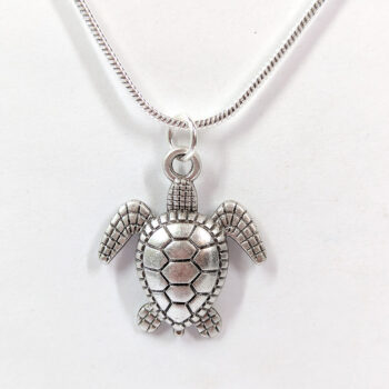 Sterling Silver Necklaces With Sea Turtle Pendant 18" - Image 4