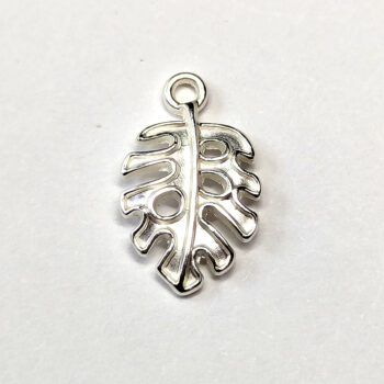 Sterling Silver Plated Monstera Leaf Charm