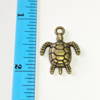 Sea Turtle Charm Antique Bronze - Image 2