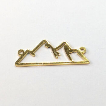 Stainless Steel Mountains Connector / Pendant Gold