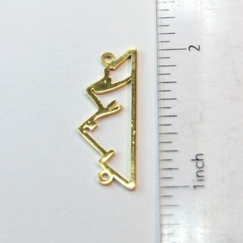 Stainless Steel Mountains Connector / Pendant Gold - Image 2