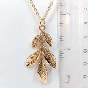 KC Gold Branch with Leaves Pendant Necklace - Image 3