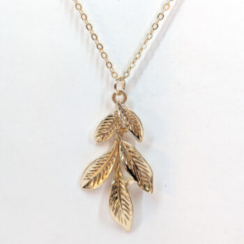 KC Gold Branch with Leaves Pendant Necklace - Image 2