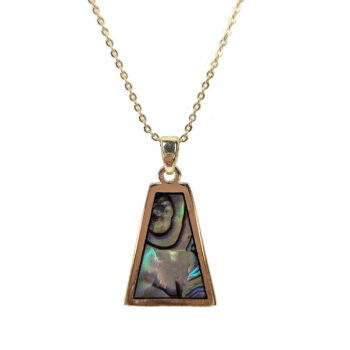 Triangle Abalone Resin Shell Stainless Steel Necklace