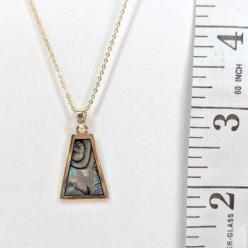 Triangle Abalone Resin Shell Stainless Steel Necklace - Image 2