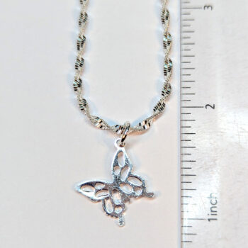 Sterling Silver Necklaces With Angle Butterfly 18" - Image 14