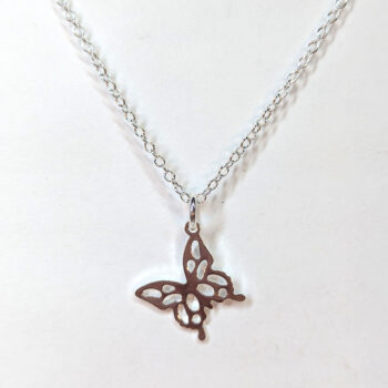 Sterling Silver Necklaces With Angle Butterfly 18" - Image 13