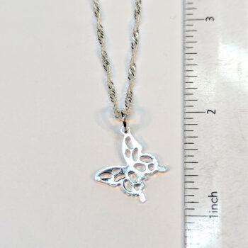 Sterling Silver Necklaces With Angle Butterfly 18" - Image 8