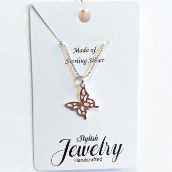 Sterling Silver Necklaces With Angle Butterfly 18" - Image 16