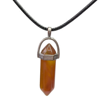 Brown Quartz Stone Hexagonal Pointed Necklace - Image 5