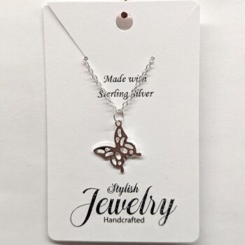 Sterling Silver Necklaces With Angle Butterfly 18" - Image 19