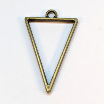 Geometric Triangle Hollow Pendant Antique Bronze