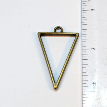 Geometric Triangle Hollow Pendant Antique Bronze - Image 2