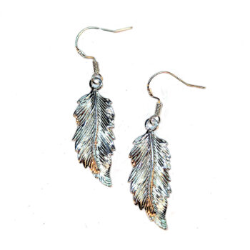 Sterling Silver Plated Leaf Earrings