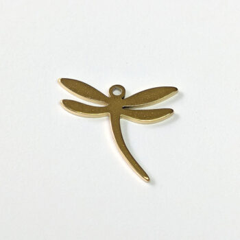 Stainless Steel Dainty Dragonfly Charm Gold