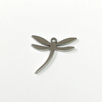 Stainless Steel Dainty Dragonfly Charm Silver