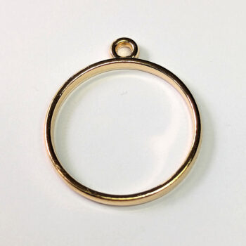 Geometric Hollow Circle Pendant Antique Gold