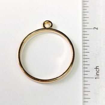 Geometric Hollow Circle Pendant Antique Gold - Image 2