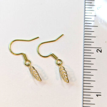 Stainless Steel Delicate Hollow Leaf Gold Earrings - Image 3