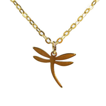 Stainless Steel Dainty Dragonfly Gold Necklace