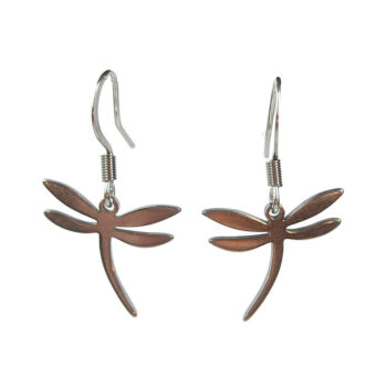 Stainless Steel Dainty Dragonfly Silver Earrings