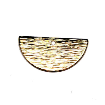 Half Semi Circle Geometric Pendant Gold