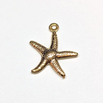 Stainless Steel Double-Sided Starfish Charm Gold