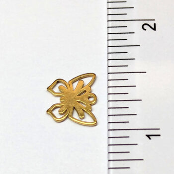 Stainless Steel Delicate Hollow Butterfly Charm Gold - Image 2