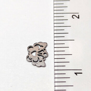 Stainless Steel Delicate Hollow Butterfly Heart Charm Silver - Image 2