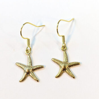 Stainless Steel Double-Sided Starfish Gold Earrings - Image 3